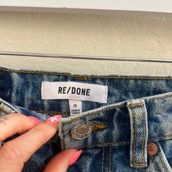 EUC $315 RE/DONE 70s Straight Jeans In Worn Medium Raf - Picture 7 of 9